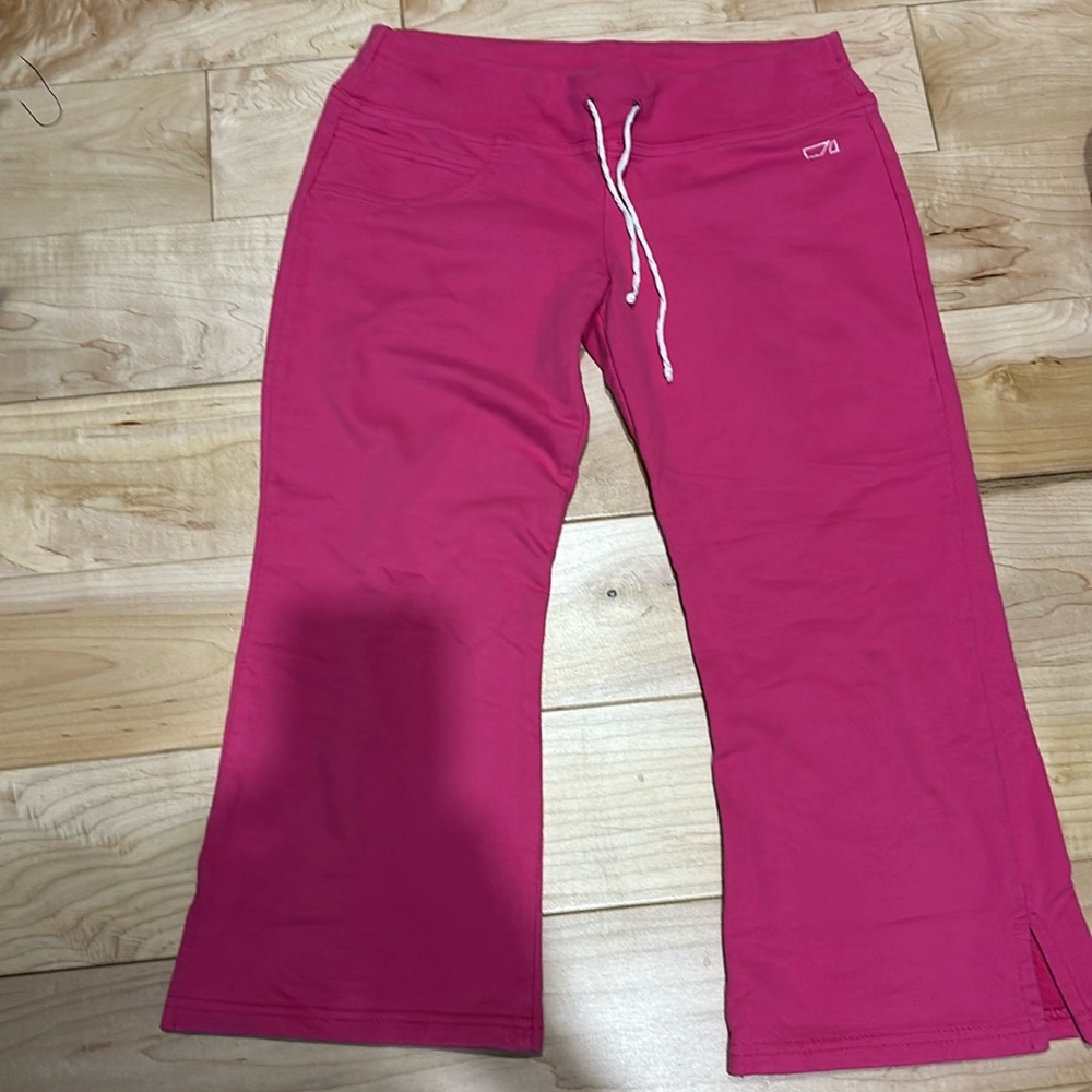 Women’s jogging suit size small. Hot pink. Zip up hoodie with crop joggers.